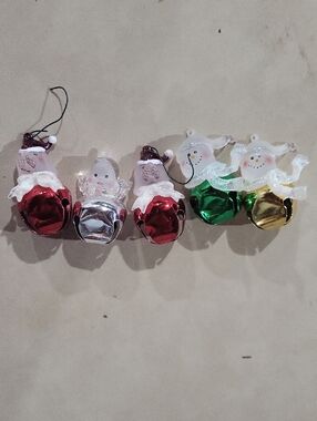 Jingle Buddies frosted glass Bell Ornaments